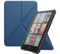 MoKo Funda para 7" Kindle Paperwhite 12ª Generación 2024, Kindle Colorsoft 2024/2025, Cover Rígida con Soporte Tipo Origami y Cubierta Trasera Magnética para PC, No Apta para Kobo, Azul Marino Oscuro