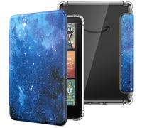MoKo Funda para 7" Kindle Paperwhite 12ª Generación 2024&Kindle Colorsoft Signature Edition,Cubierta Ultra Delgada Estuche Carcasa TPU Transparente Trasera Auto Activación/Reposo,Nochede Estrella Azul