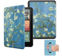 MoKo Funda para 7" Kindle Paperwhite(12ª Generación-2024) y Kindle Colorsoft Signature Edition 2024, Funda Ligera con Correa Auto Wake/Sleep para Kindle Paperwhite 2024, Bloom de Albaricoque
