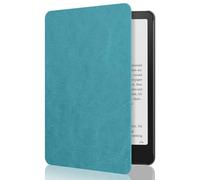 MoKo Funda para 7" Kindle Paperwhite 12th Generation 2024&Kindle Colorsoft Signature Edition 2024, PC Estuche Carcasa Estilo Niños con Auto Sueño/Estela, Azul Claro