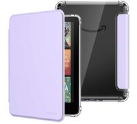 MoKo Funda para 7" Kindle Paperwhite 12th Generation 2024&Kindle Colorsoft Signature Edition, Cubierta Ultra Delgada Estuche Carcasa TPU Transparente Trasera Auto Activación/Reposo, Taro Morado