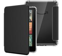 MoKo Funda para 7" Kindle Paperwhite 12th Generation 2024&Kindle Colorsoft Signature Edition, Cubierta Ultra Delgada Estuche Carcasa TPU Transparente Trasera Auto Activación/Reposo, Negro