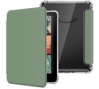 MoKo Funda para 7" Kindle Paperwhite 12th Generation 2024&Kindle Colorsoft Signature Edition, Cubierta Ultra Delgada Estuche Carcasa TPU Transparente Trasera Auto Activación/Reposo, Celadon