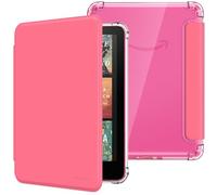 MoKo Funda para 7" Kindle Paperwhite 12th Generation 2024&Kindle Colorsoft Signature Edition, Cubierta Ultra Delgada Estuche Carcasa TPU Transparente Trasera Auto Activación/Reposo, Rojo Sandía