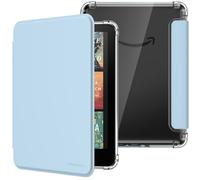 MoKo Funda para 7" Kindle Paperwhite 12th Generation 2024&Kindle Colorsoft Signature Edition, Cubierta Ultra Delgada Estuche Carcasa TPU Transparente Trasera Auto Activación/Reposo, Azul Cielo