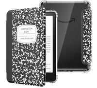 MoKo Funda para 7" Kindle Paperwhite 12th Generation 2024&Kindle Colorsoft Signature Edition, Cubierta Ultra Delgada Estuche Carcasa TPU Transparente Trasera Auto Activación/Reposo, Notebook Negro