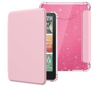 MoKo Funda para 7" Kindle Paperwhite 2024 12ª Gen & Kindle Colorsoft 2024/2025, Brillo Claro Cubierta Trasera de TPU Flexible con Carcasa Ligera, No Apta para Kobo, Rosa
