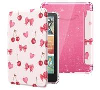MoKo Funda para 7" Kindle Paperwhite 2024 12ª Gen & Kindle Colorsoft 2024/2025, Brillo Claro Cubierta Trasera de TPU Flexible con Carcasa Ligera, No Apta para Kobo, Cereza y Arco