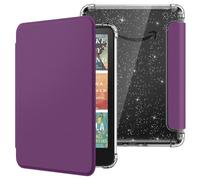 MoKo Funda para 7" Kindle Paperwhite 2024 12ª Gen & Kindle Colorsoft 2024/2025, Brillo Claro Cubierta Trasera de TPU Flexible con Carcasa Ligera, No Apta para Kobo, Morado Oscuro