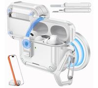 MoKo Funda para AirPods Pro 3 con Cierre 2025, Blanco