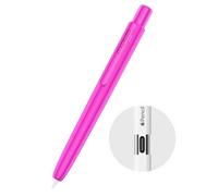 MoKo Funda para Apple Pencil (USB-C), Funda Protectora de Apple Pencil (USB-C) Agarre Ergonómico con Clip Incorporado, Cubierta Ligera de Punta Retráctil Anti-arañazos, Pitaya Roja