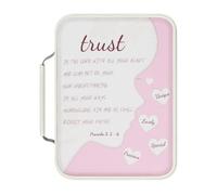 MoKo Funda para Biblia/Bolsa para Mujer, Funda para Biblia con cremallera de metal y asa, Regalo para mamá, Cristiano, 10.63 x 8.66 x 2.36 Pulgadas, Beige