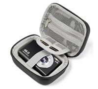 MoKo Funda para Cámara Digital Kodak PIXPRO FZ55/FZ45/CAMKORY DC403 FHD 1080P/Canon IXUS 285 HS/STUOGYUM DC402-AF, Pequeño y Lindo Estuche de Viaje con Ranuras para Tarjetas SD, Negro