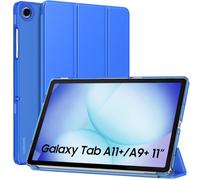 MoKo Funda para Galaxy Tab A11 Plus/A11+/A9+ 11 Pulgadas 2025/2023, Funda Inteligente Protectora con Carcasa Traslúcida de PC Duro para Galaxy Tab A11+/A9 Plus, Auto Activación/Reposo, Azul Cobalto