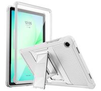 MoKo Funda para Galaxy Tab A11 Plus/A11+/A9+ 11 Pulgadas 2025/2023 - Shockproof Híbrido Resistente Smart Cover Case para Choque con Protector de Pantalla Incorporado, Gris Claro