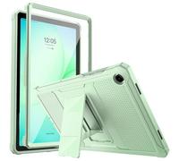 MoKo Funda para Galaxy Tab A11+ Plus/A9+ 11 Pulgadas 2025/2023 - Shockproof Híbrido Resistente Smart Cover Case para Choque con Protector de Pantalla Incorporado, Ejército Verde