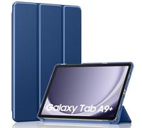 MoKo Funda para Galaxy Tab A9+ Plus 11 Pulgadas 2023, Funda Inteligente Protectora con Carcasa Traslúcida de PC Duro para Tab A9 Plus Tableta(SM-X210/X216/X218), Auto Activación/Reposo, Azul Marino