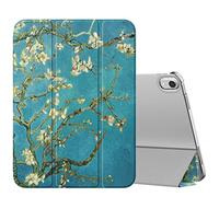 MoKo Funda para iPad 10ª Generación 2022 10,9 pulgadas, Carcasa Trasera Translúcida Delgada de PC Soporte Plegable Cubierta con Auto Activación/Reposo para iPad 10ª Gen 10,9" 2022,Bloom de albaricoque