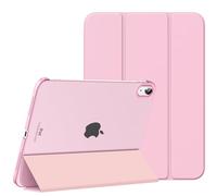 MoKo Funda para iPad 10ª Generación 2022 10,9 Pulgadas, Carcasa Trasera Translúcida Delgada de PC Soporte Plegable Cubierta con Auto Activación/Reposo para iPad 10ª Gen 10,9" 2022, Ramo Rosa