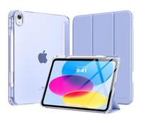 MoKo Funda para iPad 11 Pulgadas (A16) 11.ª Generación 2025, Funda iPad 10.ª Gen 10,9" 2022 con Portalápices, Funda 10 Gen Ligera y Delgada con Soporte Trifold y Cascara Traslúcida PC, Lavanda