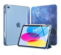 MoKo Funda para iPad 11 Pulgadas(A16)11.ª Generación 2025, Funda iPad 10.ª Generación 10,9 Pulgadas 2022 con Portalápices, Ligera y Delgada con Soporte Trifold y Cascara Traslúcida PC,Cielo Estrellado