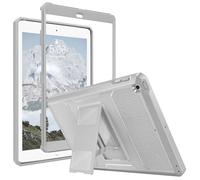 MoKo Funda para iPad 9.7 2018/2017, iPad 6.a Generación/iPad 5.a Generación - Anti-Rasguños Híbrido Resistente con Protector de Pantalla Incorporado & Soporte para iPad 9.7 Pulgada, Gris Claro