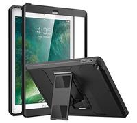 MoKo Funda para iPad 9.7 2018/2017, iPad 6.a Generación/iPad 5.a Generación - Anti-Rasguños Híbrido Resistente con Protector de Pantalla Incorporado & Soporte para iPad 9.7 Pulgada - Negro