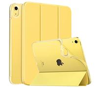 MoKo Funda para iPad (A16) 11.ª Generación 11 Pulgadas 2025/10ª Gen 10,9 Pulgadas 2022, iPad Carcasa Delgada Protectora TPU con Soporte Cubierta Trasera Translúcida, Amarillo Claro