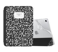 MoKo Funda para iPad (A16) 11ª Generación 11 Pulgadas 2025/10ª Gen 10,9" 2022, iPad Carcasa Delgada Protectora TPU con Soporte Cubierta Trasera Translúcida Auto Activación/Reposo,Notebook Negro