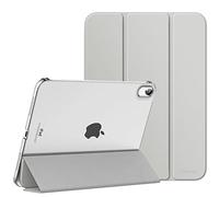 MoKo Funda para iPad (A16) 11ª Generación 2025 11 Pulgadas, iPad 10ª Generación 2022 10,9 Pulgadas Carcasa Trasera Translúcida Cubierta Delgada de PC con Soporte Plegable, Plata