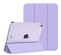 MoKo Funda para iPad (A16) 11ª Generación 2025 11 Pulgadas, iPad 10ª Generación 2022 10,9 Pulgadas Carcasa Trasera Translúcida Cubierta Delgada de PC con Soporte Plegable, Lila Violeta