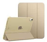 MoKo Funda para iPad (A16) 11ª Generación 2025 11 Pulgadas, iPad 10ª Generación 2022 10,9 Pulgadas Carcasa Trasera Translúcida Cubierta Delgada de PC con Soporte Plegable, Arcilla