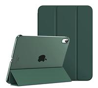 MoKo Funda para iPad (A16) 11ª Generación 2025 11 Pulgadas, iPad 10ª Generación 2022 10,9 Pulgadas Carcasa Trasera Translúcida Cubierta Delgada de PC con Soporte Plegable, Verde Noche