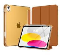 MoKo Funda para iPad (A16) de 11ª generación de 11 pulgadas 2025, funda para iPad de 10.9 pulgadas 2022 con soporte para lápices, funda protectora delgada y ligera con carcasa trasera translúcida de