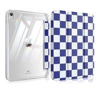 MoKo Funda para iPad A16, iPad 11/10 Gen 11/10.9", Ajedrez Azul Marino