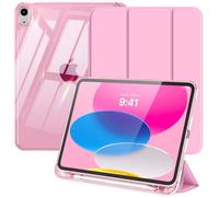 MoKo Funda para iPad A16, iPad 11/10 Generación 11/10.9 Pulgadas, Flor Rosa