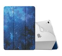 MoKo Funda para iPad Air 11 Pulgadas 7ª/6ª Generación, M3/M2 2025/2024, iPad Air 5ª/4ª Gen 10,9" 2022/2020, Funda Trasera Translúcida Esmerilada TPU Blando, Auto Activación/Reposo,Estrella Azul