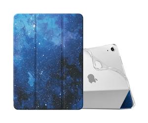 MoKo Funda para iPad Air 11 Pulgadas 7ª/6ª Generación, M3/M2 2025/2024, iPad Air 5ª/4ª Gen 10,9" 2022/2020, Funda Trasera Translúcida Esmerilada TPU Blando, Auto Activación/Reposo,Estrella Azul