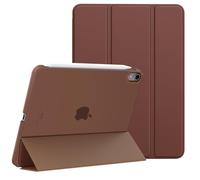 MoKo Funda para iPad Air 11 Pulgadas (M3 2025/M2 2024), iPad Air 5/4 Generación 2022/2020 10,9", Funda Inteligente Ultrafina de PC Rígido Translúcido con Soporte Touch ID, Marrón