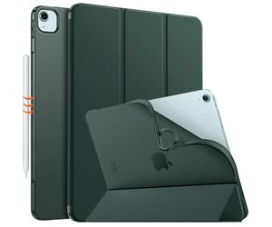 MoKo Funda para iPad Air 13 Pulgadas M4/M3/M2 2026/2025/2024, iPad Air 13", Funda Delgada Trasera Translúcida Esmerilado TPU Suave, Slim Smart Protectora, Auto Activación/Reposo, Verde Noche