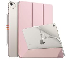 MoKo Funda para iPad Air 13 Pulgadas M4/M3/M2 2026/2025/2024, iPad Air 13", Funda Delgada Trasera Translúcida Esmerilado TPU Suave, Slim Smart Protectora, Auto Activación/Reposo, Rosa Clara