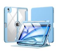 Moko Funda para iPad Air de 11 Pulgadas 7ª/6ª generación M3/M2 2025/2024, iPad Air de 5ª/4ª generación de 10.9 Pulgadas 2022/2020 con Soporte para lápices, Protector de Pantalla, Protector de Lente