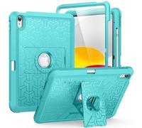 MoKo Funda para iPad de 10ª generación 2022 de 10.9 Pulgadas con Soporte para lápices, Resistente a los Golpes, Doble Capa de protección de Cuerpo Completo, Protector de Pantalla Integrado y Soporte