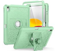 MoKo Funda para iPad de 10ª generación 2022 de 10.9 Pulgadas con Soporte para lápices, Resistente a los Golpes, Doble Capa de protección de Cuerpo Completo, Protector de Pantalla Integrado y Soporte