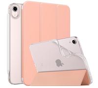 MoKo Funda Compatible con iPad Mini 7 (A17 Pro) 2024, Funda iPad Mini 6ª Generación 2021 (8,3 Pulgadas), Funda iPad Mini 6, Funda de TPU Suave y translúcida para iPad Mini 7, Naranja Albaricoque