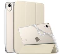 MoKo Funda para iPad Mini 7 (A17 Pro) 2024, iPad Mini de 6.ª generación 2021 (8,3”), funda para iPad Mini 6, funda trasera translúcida y mate de poliuretano termoplástico (TPU) suave, dorado champán