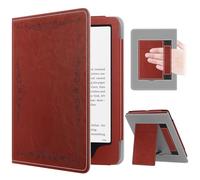MoKo Funda para 7"/6.8" Kindle Paperwhite(12th/11th Generation-2024/2021), PU Estuche Niño con Correa de Mano para Kindle Paperwhite Edición de Firma, Auto Sueño/Estela, Estilo Vintage