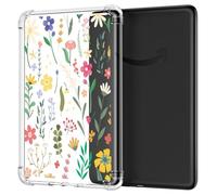 MoKo Funda Compatible con 7 Pulgadas Kindle Paperwhite (12.ª generación) 2024 / Kindle Colorsoft Signature Edition 2024, Cubierta Ultra Delgada Estuche Carcasa TPU Transparente, Claro & Flor