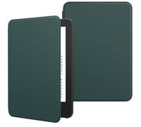MoKo Funda para Lector Electrónico de 6 Pulgadas 11.ª Generación 2024 y 2022, Auto Sueño/Estela, Funda Inteligente de PU, Compatible con Kobo Boox, Verde Noche