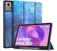 MoKo Funda para Lenovo Idea Tab 11 2025 con Lápiz, Ultra-Fina Funda Plegable Auto Sueño/Estela, Protectora de Cuero PU para Lenovo Idea Tab 11, NochedeEstrellaAzul